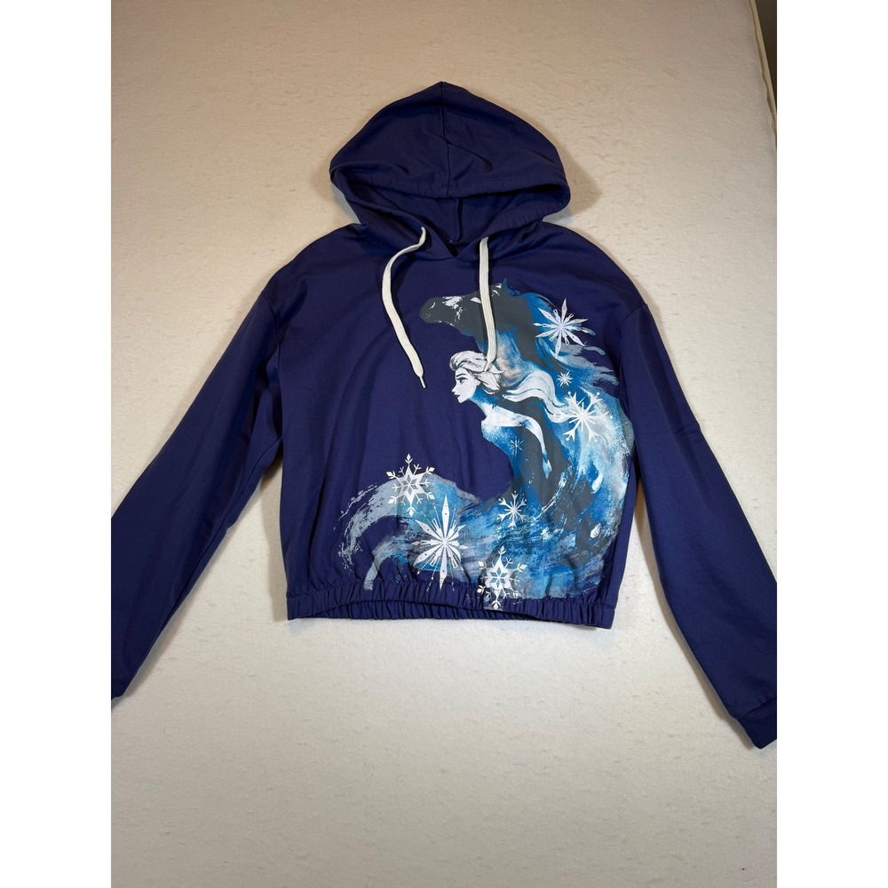 Disney Frozen II Elsa Graphic Hoodie Girls Size L Long Sleeve Hooded Sweatshirt